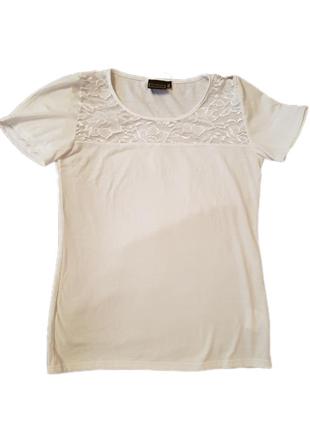 Блузка с кружевной вставкой. футболка с гипюром4 фото