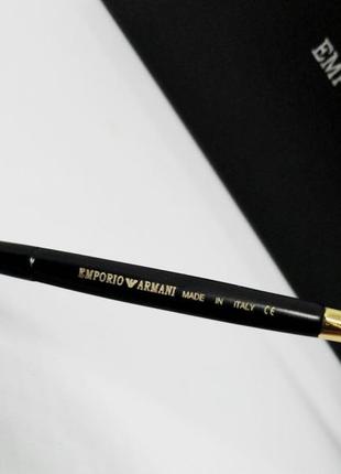 Emporio armani очки капли мужские солнцезащитные черные с золотом поляризированные8 фото