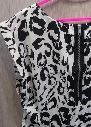 Платье принт снежный барс 5