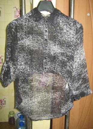 Тонюсенькая шифоновая блуза с удлиненной задней частью crafted р.141 фото