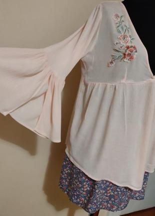 Блуза жіноча літня легенька вишиванка рукав кльош4 фото