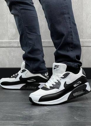 Мужские кроссовки nike air max 90 white black