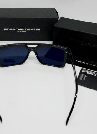 Porsche design стильные мужские солнцезащитные очки черные с серебром поляризированные6 фото