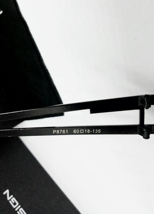 Porsche design стильные мужские солнцезащитные очки черные с серебром поляризированные8 фото