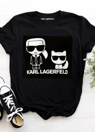 Жіноча футболка karl lagerfeld карл лагерфельд біла женская футболка karl lagerfeld карл лагерфельд