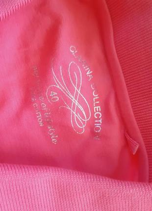 Актуальна яскрава футболка поло, нова, рожева,clarina collection, p. 40-429 фото