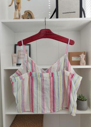 Топ блуза топик майка маєчка смугаста з гудзиками нова бренд primark5 фото