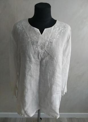 Біла блуза блузка на довгий рукав