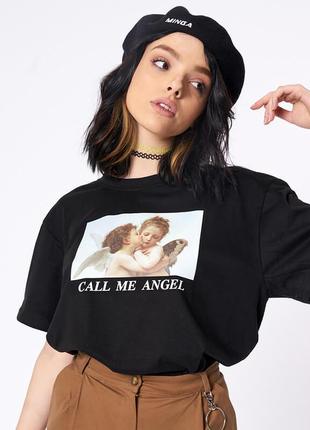 Базова футболка жіноча "call me angel"