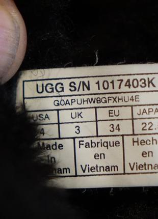 Дуже теплі фірмові зимові чобітки-уггі чорного кольору ugg australia 34 р.7 фото