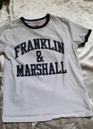 Брендовая оригинальная хлопковая футболка franklin marshall на 8-9 лет!1 фото