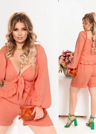 Костюм 
ткань : жатка 
цвета яркие насыщенные