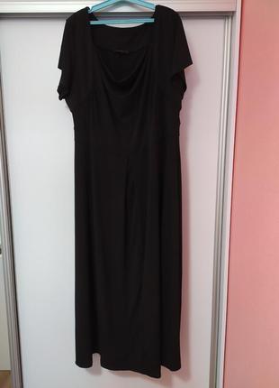 Чорна довга сукня великий розмір1 фото