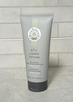 Roger & gallet l'homme vetyver 200 мл гель для душа (оригінал)1 фото