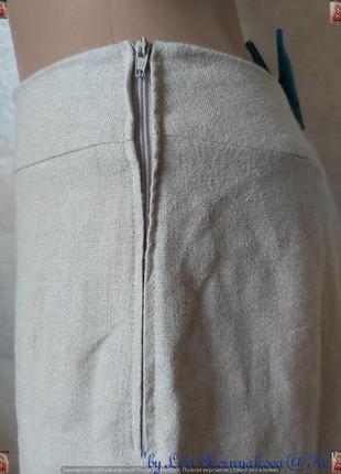 Фирменная gianna meliani юбка в пол годе со 100 % льна в сером цвете, размер л-ка6 фото
