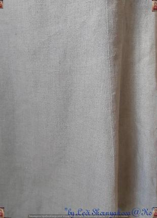 Фирменная gianna meliani юбка в пол годе со 100 % льна в сером цвете, размер л-ка8 фото