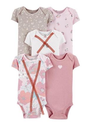 3м. боди с коротким рукавом комплект 3 шт carters картерс