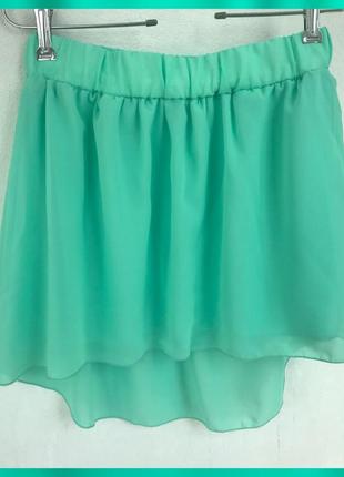 Обалденная повітряна спідниця кольору аквамарин.б/у.стан нової!