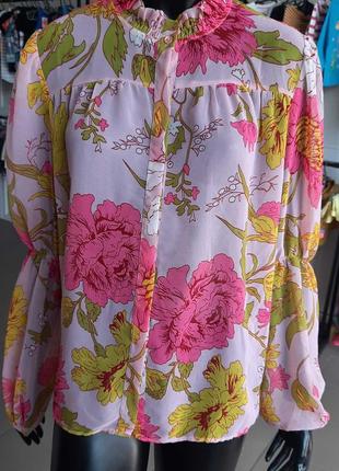 Сорочка з квітковим принтом, рубашка, блуза1 фото