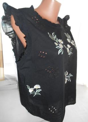 Блузка хлопковая с вышивкой3 фото