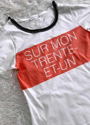 Стильная футболка zara с ободом в камнях sur mon trente-et-un