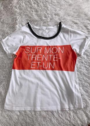 Стильная футболка zara с ободом в камнях sur mon trente-et-un6 фото