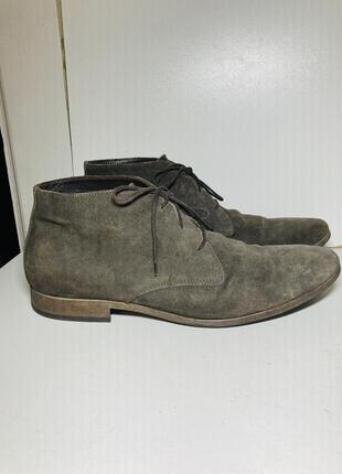 Замшевые мужские туфли хайтопы 45 размер дерби брони дезерты1 фото