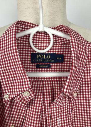 Червона сорока в клітинку polo ralph lauren з лого6 фото