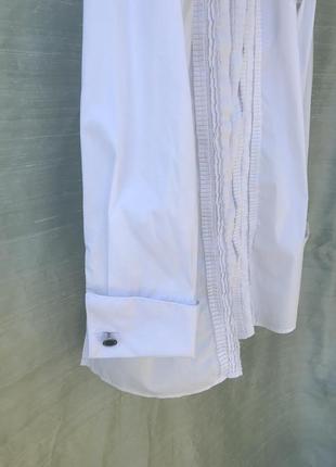 Сорочка блуза бавовна біла святкова офісна luisa spagnoli6 фото