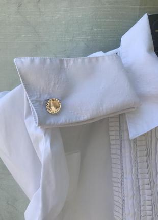 Сорочка блуза бавовна біла святкова офісна luisa spagnoli7 фото