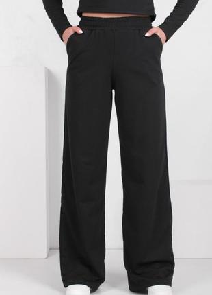 Женский спортивный костюм с широким брюками штанами4 фото