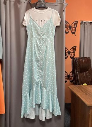 Сарафан в горох от shein👌