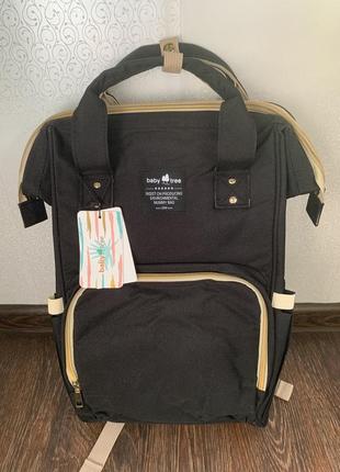 Рюкзак сумка для матусь на коляску baby tree чорний1 фото
