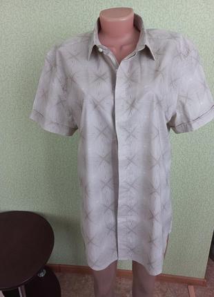 Коттоновая сорочка casuale в принт1 фото