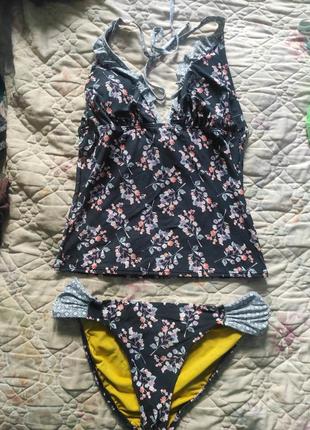 Матовый супер стильный купальник танкини майка плавки пляж бассейн