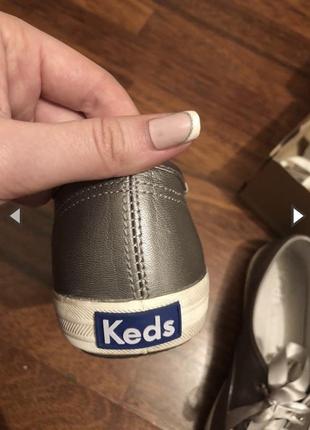 Серебристые кеды keds champion 🤍9 фото