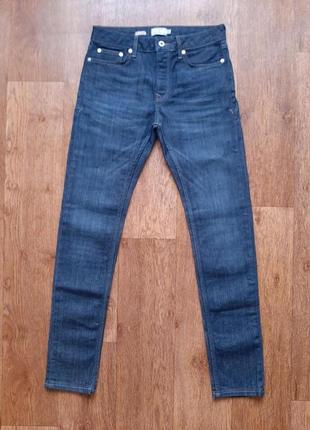 Джинсы topman strech skinny оригинал w32" -w30" синие, хлопок