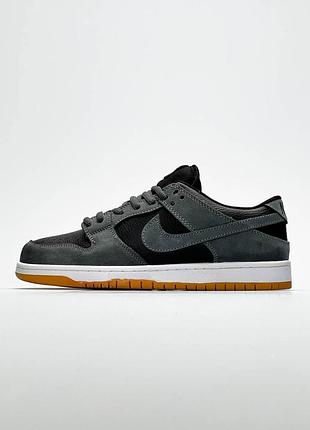 Кроссовки nike sb dunk low pro d.gray black 6