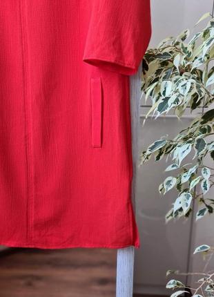 Летнее легкое красное платье 🌺5 фото