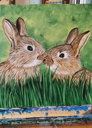 Картина "милі кролики"