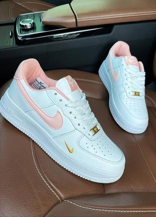 Кросівки nike air force 1 mini swoosh peach9 фото