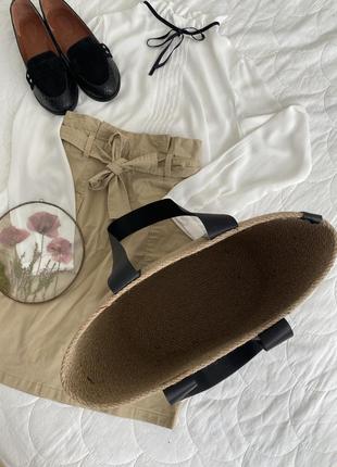 Сумка кошик із джута, еко шопер, сумка корзинка из каната, летняя сумка на пляж