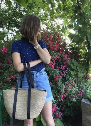 Сумка кошик із джута, еко шопер, сумка корзинка из каната, летняя сумка на пляж