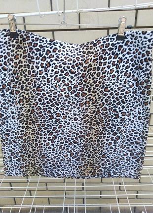 Юбка леопардовая, стрейч, размер л/хл.1 фото