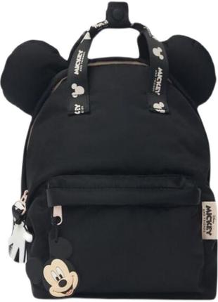 Мягкий детский рюкзак-сумка с микии маусом zara kids disney оригинал, черный, стильный зара1 фото