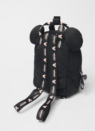 Мягкий детский рюкзак-сумка с микии маусом zara kids disney оригинал, черный, стильный зара3 фото