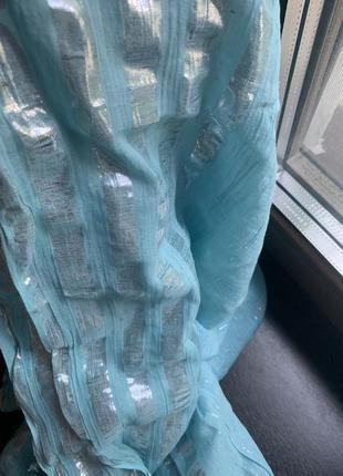 Парео блакитне з люрексом ocean club бавовна