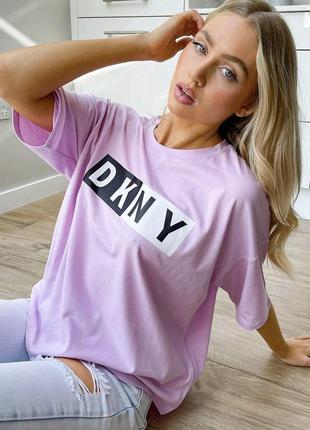 Футболка dkny, донна каран, розмір s, ліловий та світла лаванда4 фото