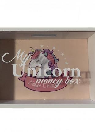 Деревяна скарбничка my magic dream unicorn money box єдиноріг