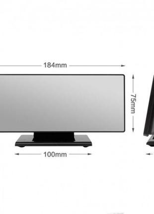 Годинники настільні електронні з будильником та термометром (дзеркальні) білі цифри3 фото